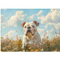 Warren Reed - Designer Bulldog Enjoying A Summer Meadow Chopping Board