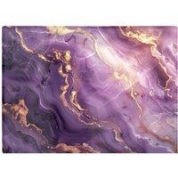 Warren Reed - Designer Purple & Gold Marble Effect Chopping Board in Blue