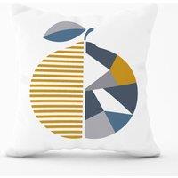 Warren Reed - Designer Geometric Orange Cushions in Yellow | Size: 60 cm x 60 cm