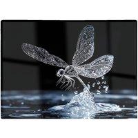 Warren Reed - Designer Glistening Dragonfly Lift Off-Chopping Board in Black