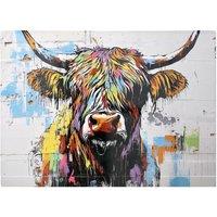 Warren Reed - Designer Banksy Inspired Highland Cow Chopping Board