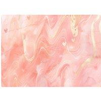 Warren Reed - Designer Salmon Pink Hearts Marble Effect Chopping Board