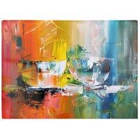 Warren Reed - Designer Impressionist'S Palette: Colorful Abstraction Chopping Board