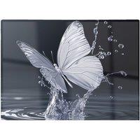 Warren Reed - Designer Crystal Butterfly Water Dance Chopping Board in White