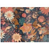Warren Reed - Designer Boho Chic Flower Glass Chopping Board in Orange
