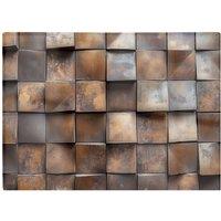 Warren Reed - Designer Brown Square Brick Design Chopping Board