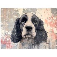 Warren Reed - Designer Banksy Inspired Cocker Spaniel Chopping Board in Black