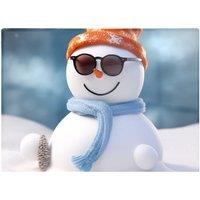 Warren Reed - Designer Smily Snowman Chopping Board in White