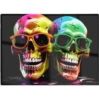 Warren Reed - Designer Happy Skeletons In Sunglasses Chopping Board