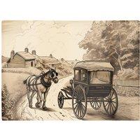 Warren Reed - Designer A Horse & His Cart Chopping Board in Black