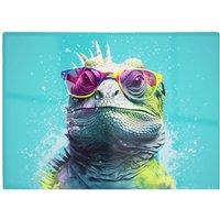 Warren Reed - Designer Inquisitive Splashart Iguana Chopping Board