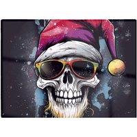 Warren Reed - Designer Happy Santa Skull Splashart Chopping Board