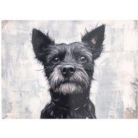 Warren Reed - Designer Banksy Inspired Little Terrier Dog Chopping Board in Black