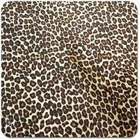 Warren Reed - Designer Leopard Hide Print Coasters - Set of 4 in Brown