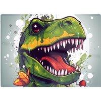 Warren Reed - Designer Laughing T Rex Chopping Board in Green