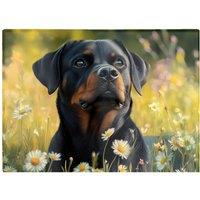 Warren Reed - Designer Rottweiler In A Summer Meadow Chopping Board