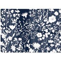 Warren Reed - Designer Blue & White Floral Silhouette Chopping Board
