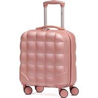 Flight Knight 45x36x20cm Hard Case Bubble Carry On Suitcase EasyJet Free Cabin Bag in Rose Gold