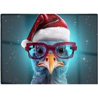 Warren Reed - Designer Turkey Wearing A Santa Hat Chopping Board