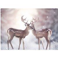 Warren Reed - Designer Reindeer In The Snow Chopping Board