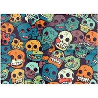 Warren Reed - Designer Smiling Skulls Pattern Chopping Board