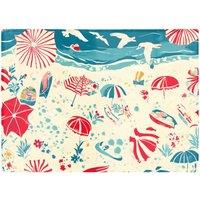 Warren Reed - Designer A Day At The Beach Chopping Board