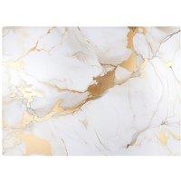 Warren Reed - Designer White Marble With Gold Glass Chopping Board