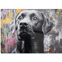 Warren Reed - Designer Banksy Inspired Black Labrador Chopping Board