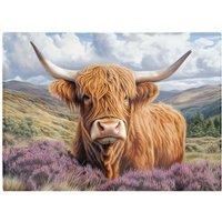 Warren Reed - Designer A Beautiful Highland Cow Chopping Board in Brown