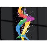 Warren Reed - Designer Vibrant Flow: Abstract Pride Fish Chopping Board