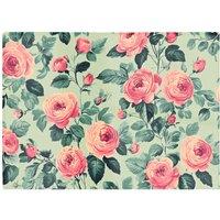 Warren Reed - Designer Sage Green & Pink Roses Chopping Board