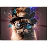Warren Reed - Designer Siamese Cat Face Splashart Chopping Board