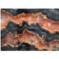 Warren Reed - Designer Black Pink & Gold Marble Effect Chopping Board