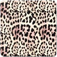 Warren Reed - Designer Leopard Hide Coasters - Set of 4 in Brown