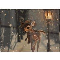 Warren Reed - Designer Fawn In A Snowy Scene Chopping Board