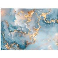 Warren Reed - Designer Blue & Gold Marble Effect Chopping Board