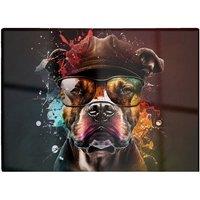 Warren Reed - Designer Staffy Bull Terrier Dog Splashart Chopping Board