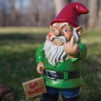 Menkind BigMouth Go Away Gnome Cheeky Garden Guardian