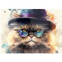 Warren Reed - Designer Persian Cat Splashart Chopping Board