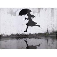 Warren Reed - Designer Jumping Over Puddles Chopping Board in Black
