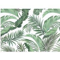 Warren Reed - Designer Trendy Tropical Leaves Glass Chopping Board in Green