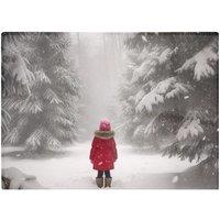 Warren Reed - Designer Little In The Snow Chopping Board in Red