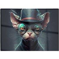 Warren Reed - Designer Sphynx Cat With Glases Splashart Chopping Board