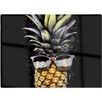 Warren Reed - Designer Splashart Pineapple In Glasses Chopping Board