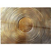 Warren Reed - Designer Golden Metallic Circles Chopping Board in Brown