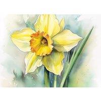 Warren Reed - Designer Watercolour Daffodil Chopping Board