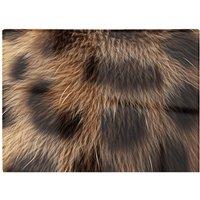 Warren Reed - Designer Tabby Fur Print Chopping Board in Brown