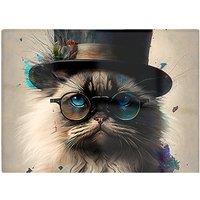 Warren Reed - Designer Ragdoll Cat With Glasses Splashart Chopping Board