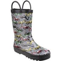 Cotswold 'Puddle' Rubber Wellington Boots in Grey | Size: Infant 8.5