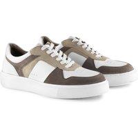 Silver Street London Men's Hampton Premium Leather Casual Trainers in White | Size: 9